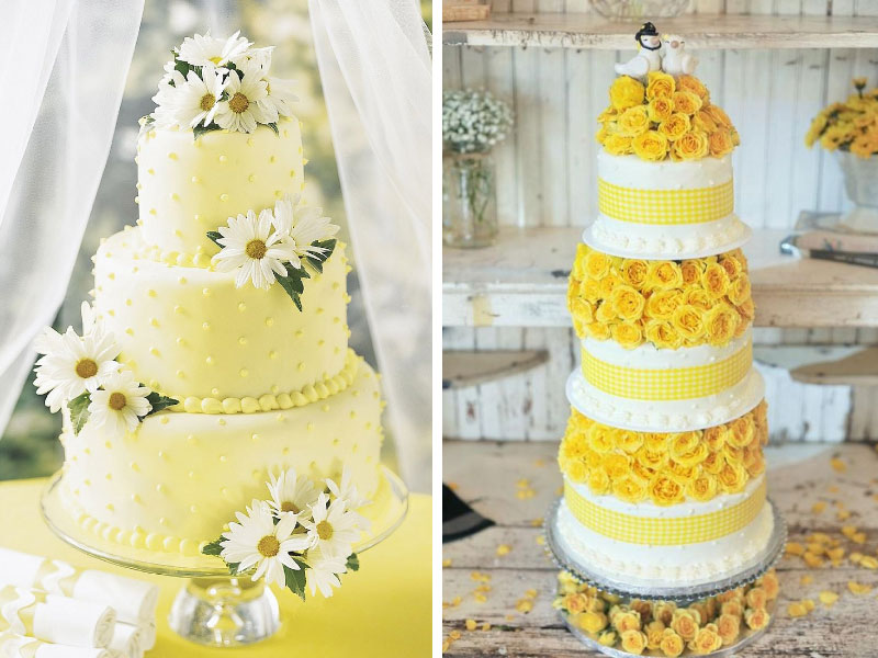 Yellow Wedding Cake