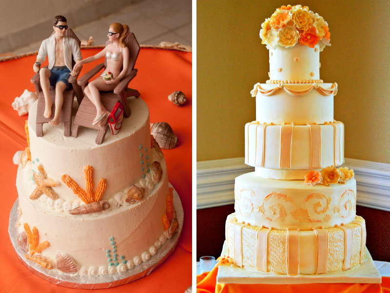 Orange Wedding Cake