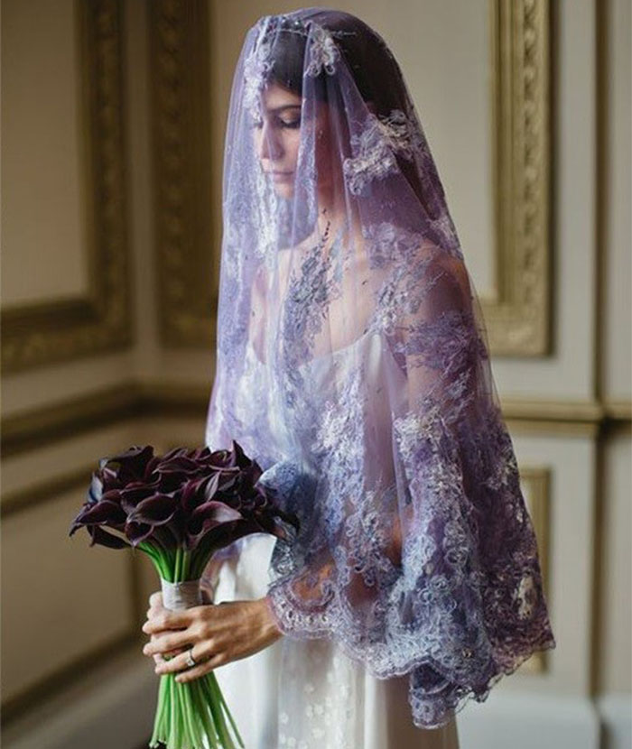 2018 trends purple lace wedding viel ideas