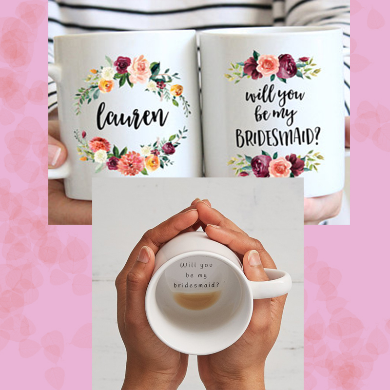 bridesmaid personalized mugs bridesmaid proposal ideas