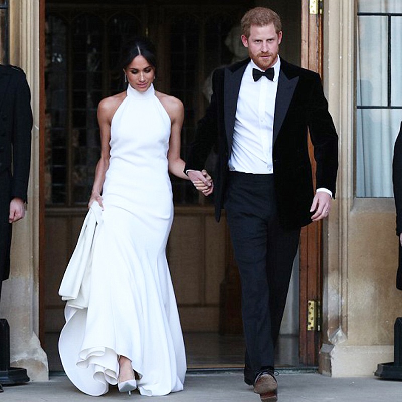 royal couple walking